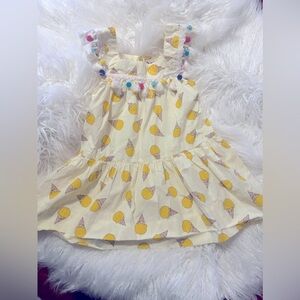 Peas And Queues Ruffle Top Dress ice cream 🍦 print